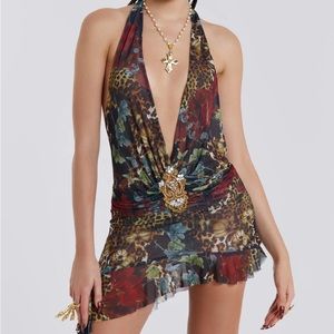 Jaded London Mini Cindy Plunge dress